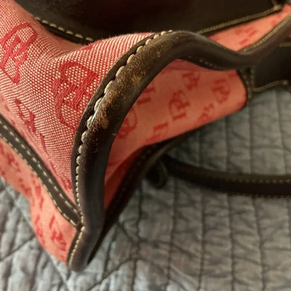 DOONEY & BOURKE Vintage Bundle Red Bags Double Pocket and Monogram 6 Pieces - Picture 8 of 15